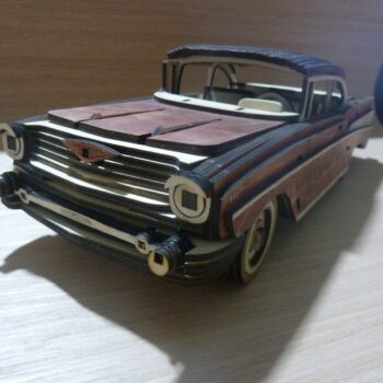 Intra απο ξύλο plywood 3mm-4mm πάχος - ting Chevrolet Bel Air 1957 Δίασταση 30x30 cm Intraeaxys-eo0qq831 - Image 1