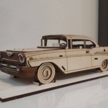 Intra απο ξύλο plywood 3mm-4mm πάχος - Chevrolet Bel Air 1957 Διανυσματικό αρχείο για ting CNC Δίασταση 30x30 cm Intraeaxys-e1grrm7l - Image 1