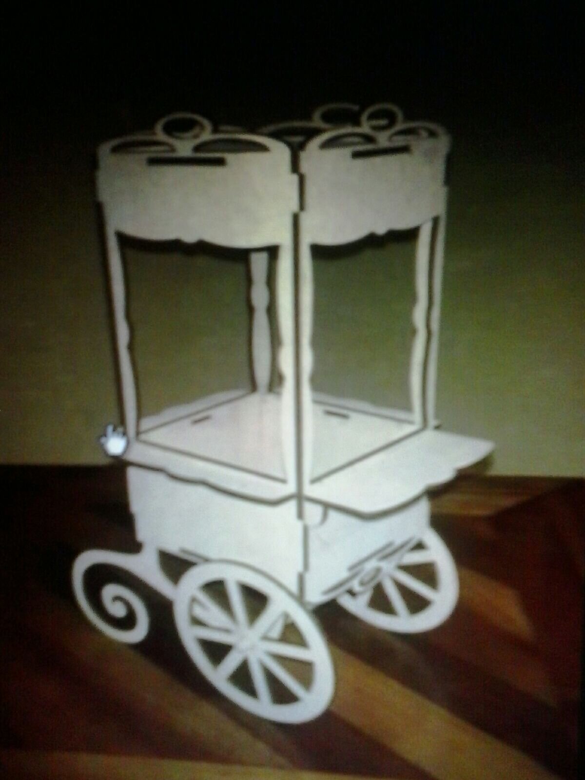 Intra απο ξύλο plywood 3mm-4mm πάχος - Σχέδια CNC Cart Candy Bar Δίασταση 30x30 cm Intraeaxys-67wj43o2