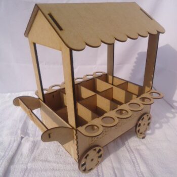 Intra απο ξύλο plywood 3mm-4mm πάχος - Καροτσάκι καραμελών Δίασταση 30x30 cm Intraeaxys-eox0gjoz - Image 1