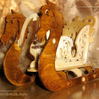 Intra απο ξύλο plywood 3mm-4mm πάχος - Άμαξα με άλογα Δίασταση 30x30 cm Intraeaxys-yon0zkk7 - Image 1