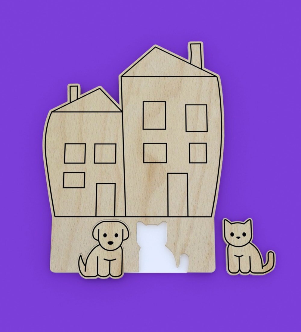 Intra απο ξύλο plywood 3mm-4mm πάχος - Κλειδαριά Σκύλου Γάτας 4mm Δίασταση 30x30 cm Intraeaxys-lopq48x7