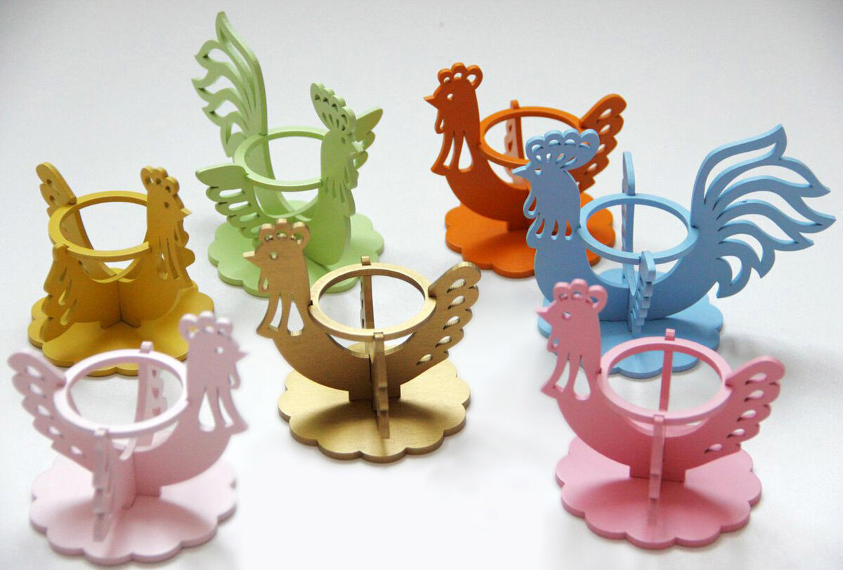 Intra απο ξύλο plywood 3mm-4mm πάχος - Πασχαλινό αυγοθήκη με κοτόπουλο Δίασταση 30x30 cm Intraeaxys-91jd8e51