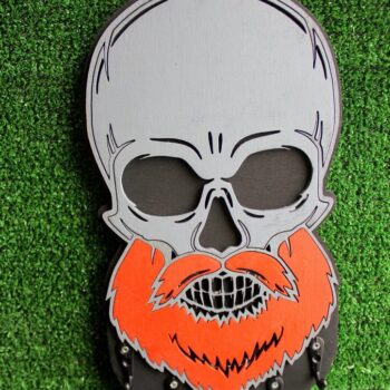 Intra απο ξύλο plywood 3mm-4mm πάχος - Κρανίο γενειάδας κρεμάστρας κλειδιών Δίασταση 30x30 cm Intraeaxys-voq235eo - Image 1