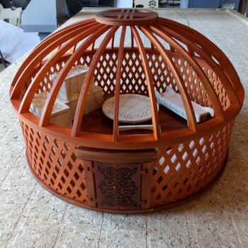 Intra απο ξύλο plywood 3mm-4mm πάχος - Κουτί κοσμημάτων Yurt Δίασταση 30x30 cm Intraeaxys-eo204r47 - Image 1