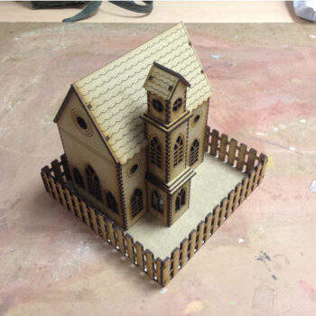 Intra απο ξύλο plywood 3mm-4mm πάχος - ting Church Δίασταση 40x50 cm Intraeaxys-6o3qgp1n - Image 1