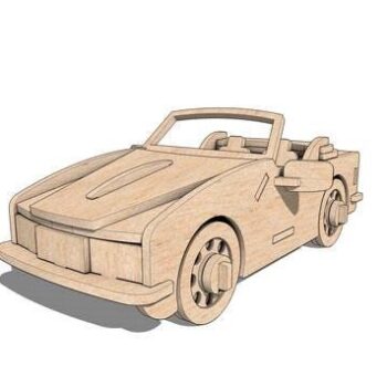 Intra απο ξύλο plywood 3mm-4mm πάχος - Αυτοκίνητο R 6 χλστ Δίασταση 30x30 cm Intraeaxys-voqyv512 - Image 1