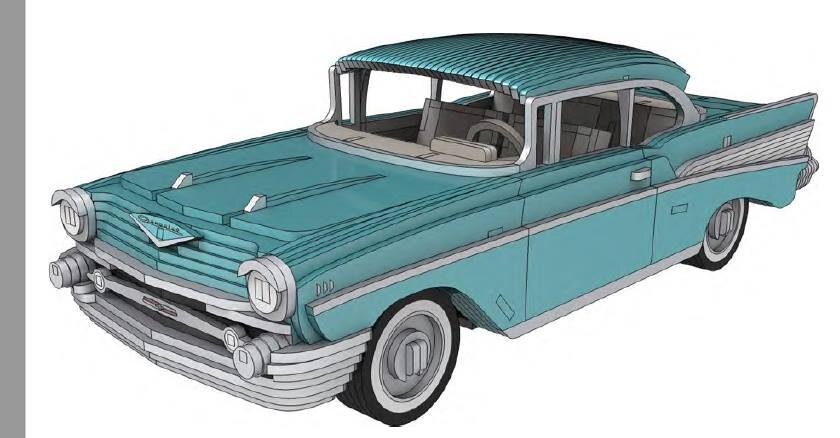 Intra απο ξύλο plywood 3mm-4mm πάχος - Chevrolet Bel Air 1957 – 3 Χλστ Δίασταση 30x30 cm Intraeaxys-eo2pmq18
