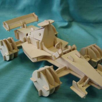 Intra απο ξύλο plywood 3mm-4mm πάχος - Carro Formula 1 Δίασταση 30x30 cm Intraeaxys-07892j15 - Image 1