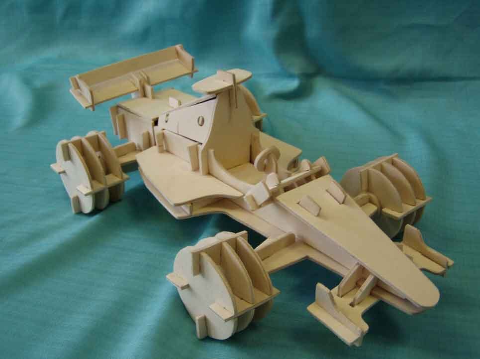 Intra απο ξύλο plywood 3mm-4mm πάχος - Carro Formula 1 Δίασταση 30x30 cm Intraeaxys-07892j15