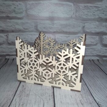 Intra απο ξύλο plywood 3mm-4mm πάχος - Νιφάδα χιονιού θήκη χαρτοπετσέτας Δίασταση 30x30 cm Intraeaxys-eo4q8gy7 - Image 1