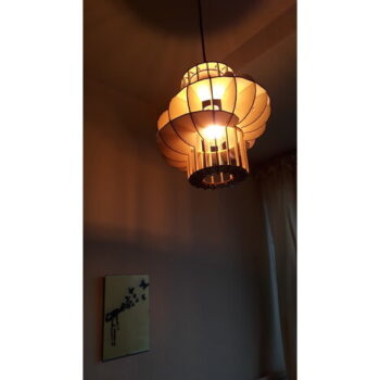 Intra απο ξύλο plywood 3mm-4mm πάχος - Λάμπα ντόνατ Δίασταση 30x30 cm Intraeaxys-eoxl924o - Image 1