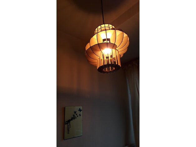 Intra απο ξύλο plywood 3mm-4mm πάχος - Λάμπα ντόνατ Δίασταση 30x30 cm Intraeaxys-eoxl924o