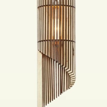 Intra απο ξύλο plywood 3mm-4mm πάχος - Φωτιστικό κόντρα πλακέ Δίασταση 30x30 cm Intraeaxys-eo023g1g - Image 1