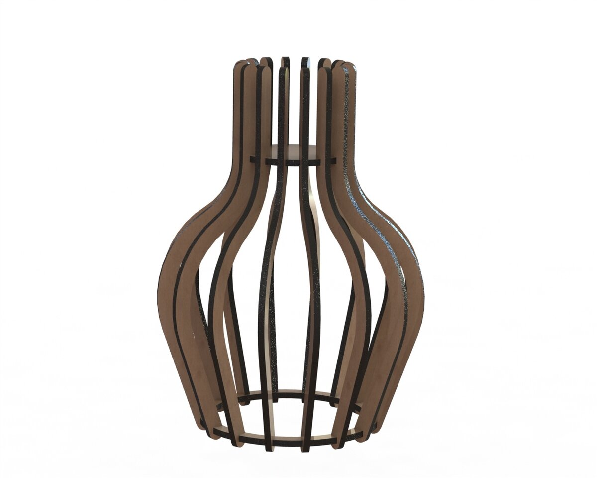 Intra απο ξύλο plywood 3mm-4mm πάχος - Λαμπτήρας 1 Δίασταση 30x30 cm Intraeaxys-m1d0337k