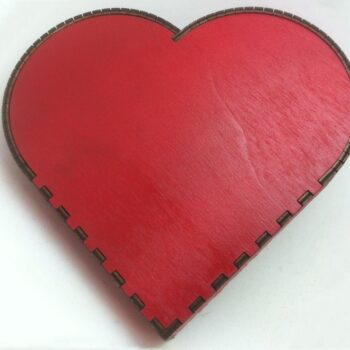 Intra απο ξύλο plywood 3mm-4mm πάχος - Πρότυπο ξύλινο κουτί καρδιών Δίασταση 30x30 cm Intraeaxys-joed0j51 - Image 3