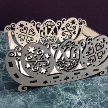 Intra απο ξύλο plywood 3mm-4mm πάχος - Πασχαλινό καλάθι Δίασταση 30x30 cm Intraeaxys-pok3w8j7 - Image 1