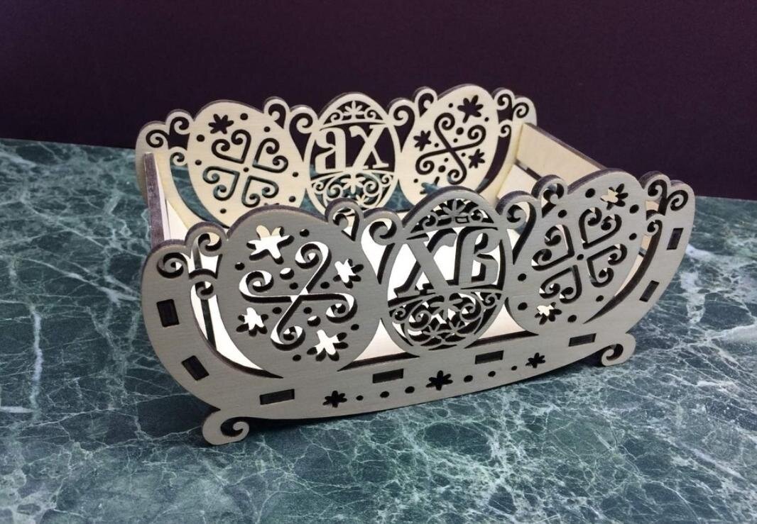 Intra απο ξύλο plywood 3mm-4mm πάχος - Πασχαλινό καλάθι Δίασταση 30x30 cm Intraeaxys-pok3w8j7