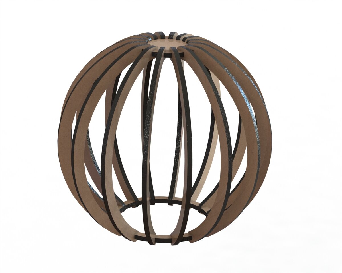 Intra απο ξύλο plywood 3mm-4mm πάχος - Λάμπα 15 Δίασταση 30x30 cm Intraeaxys-eoxregoz