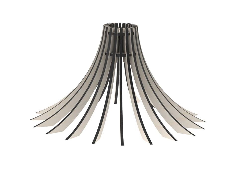 Intra απο ξύλο plywood 3mm-4mm πάχος - Luminaria 6 Δίασταση 30x30 cm Intraeaxys-6o3d937n