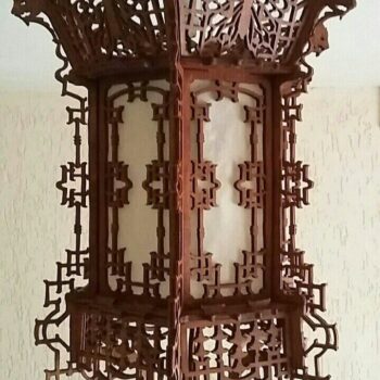 Intra απο ξύλο plywood 3mm-4mm πάχος - Fancy Chandelier 3D Puzzle CNC Lasercut Δίασταση 30x30 cm Intraeaxys-qom0kk13 - Image 1