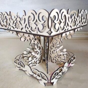 Intra απο ξύλο plywood 3mm-4mm πάχος - Επιτραπέζιο Διακοσμητικός Δίσκος για Καλάθι Φρούτων Καραμέλας Δίασταση 30x30 cm Intraeaxys-r1z2d6p1 - Image 1