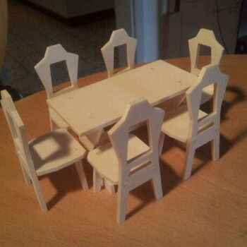 Intra απο ξύλο plywood 3mm-4mm πάχος - Τραπέζι και καρέκλα Δίασταση 30x30 cm Intraeaxys-zo9yele7 - Image 1