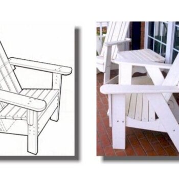 Intra απο ξύλο plywood 3mm-4mm πάχος - Αρχείο PDF προτύπου CNC Adirondack Chairs Δίασταση 30x30 cm Intraeaxys-pok3wk87 - Image 1