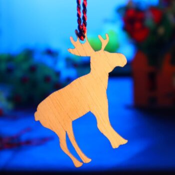 Intra απο ξύλο plywood 3mm-4mm πάχος - Στολίδι Χριστουγεννιάτικου Δέντρου Άλκες Δίασταση 10x10 cm Intraeaxys-67wlvql1 - Image 2