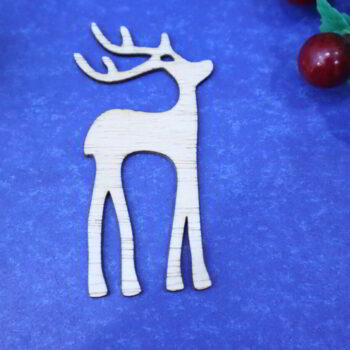 Intra απο ξύλο plywood 3mm-4mm πάχος - Στολίδι Χριστουγεννιάτικου Δέντρου από ξύλινο Τάρανδο Δίασταση 10x10 cm Intraeaxys-51rr59v1 - Image 3