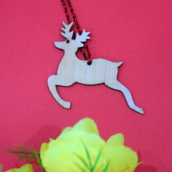 Intra απο ξύλο plywood 3mm-4mm πάχος - Χριστουγεννιάτικη διακόσμηση με κρεμαστά ελάφια Δίασταση 30x30 cm Intraeaxys-91jd6zg1 - Image 7