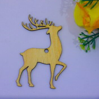 Intra απο ξύλο plywood 3mm-4mm πάχος - Χριστουγεννιάτικο ξύλινο στολίδι από τάρανδο Δίασταση 10x10 cm Intraeaxys-51rr5wv1 - Image 5