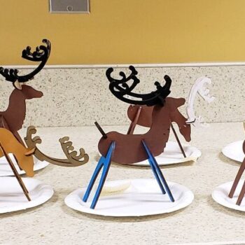 Intra απο ξύλο plywood 3mm-4mm πάχος - Κομψή οθόνη ταράνδων Δίασταση 30x30 cm Intraeaxys-yon0nky7 - Image 3