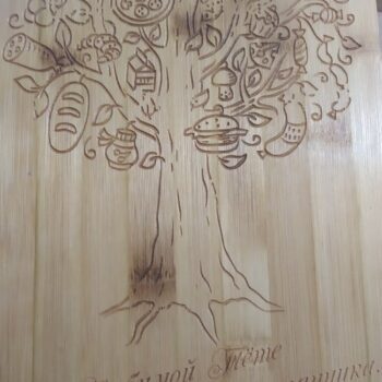 Intra απο ξύλο plywood 3mm-4mm πάχος - Δέντρο χάραξης δρομολογητή CNC σε σανίδα κοπής τροφίμων Δίασταση 30x30 cm Intraeaxys-voq24gdo - Image 1