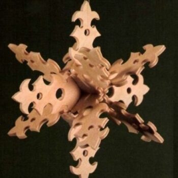 Intra απο ξύλο plywood 3mm-4mm πάχος - Τρισδιάστατη Χριστουγεννιάτικη διακόσμηση με νιφάδες χιονιού Δίασταση 30x30 cm Intraeaxys-91jdmm51 - Image 1