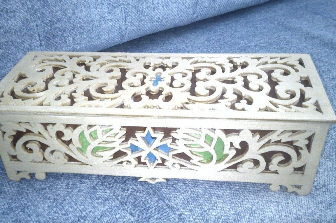 Intra απο ξύλο plywood 3mm-4mm πάχος - Διακοσμητικό κουτί με πρότυπο καπάκι Δίασταση 30x30 cm Intraeaxys-078yv6mo