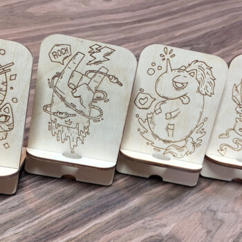 Intra απο ξύλο plywood 3mm-4mm πάχος - Βάσεις τηλεφώνου με χάραξη Δίασταση 30x30 cm Intraeaxys-pok34w87 - Image 1