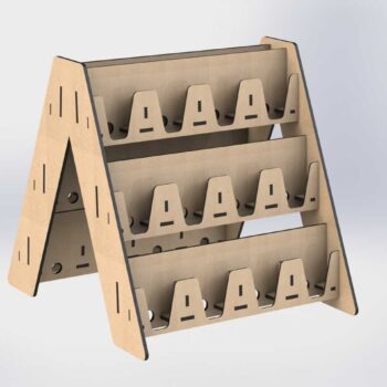 Intra απο ξύλο plywood 3mm-4mm πάχος - Ξύλινο ράφι προβολής βάσης κινητού τηλεφώνου Δίασταση 30x30 cm Intraeaxys-eo208rq7 - Image 1