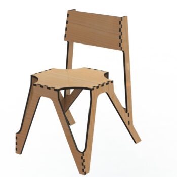 Intra απο ξύλο plywood 3mm-4mm πάχος - Διακοσμητική καρέκλα Δίασταση 30x30 cm Intraeaxys-eo20y8l7 - Image 1