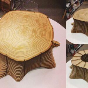 Intra απο ξύλο plywood 3mm-4mm πάχος - Καρέκλα Τραπεζιού Σκαμπώ Tree Base Κόντρα πλακέ Δίασταση 30x30 cm Intraeaxys-qomm534o