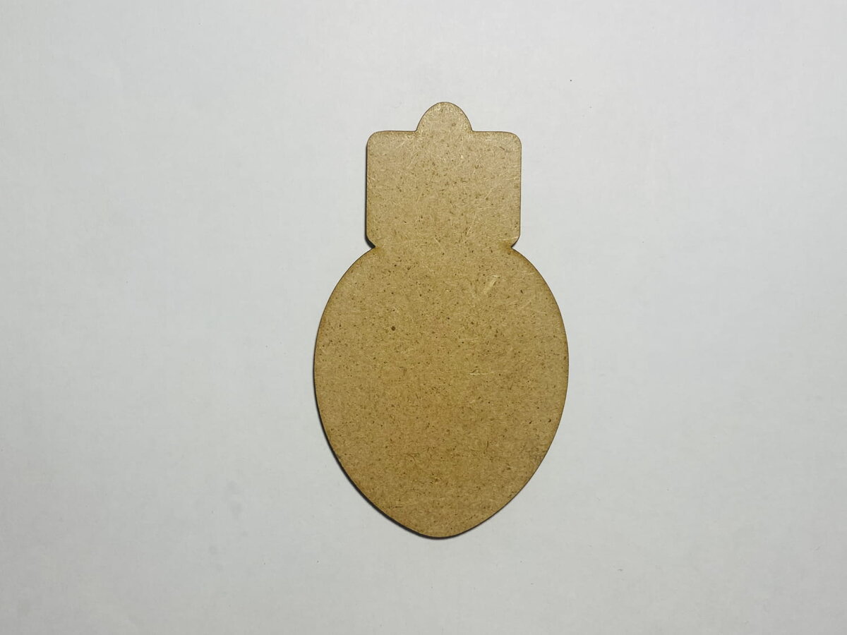 Intra απο ξύλο plywood 3mm-4mm πάχος - Ημιτελές Ξύλινο χριστουγεννιάτικο στολίδι σε σχήμα βολβού Δίασταση 10x10 cm Intraeaxys-qommp98o