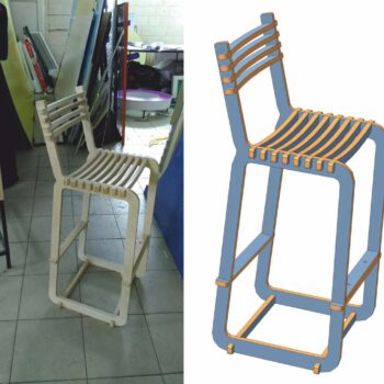 Intra απο ξύλο plywood 3mm-4mm πάχος - Η καρέκλα Windsor Δίασταση 30x30 cm Intraeaxys-voq2lndo - Image 1