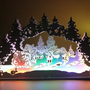 Intra απο ξύλο plywood 3mm-4mm πάχος - Χριστουγεννιάτικη Χριστουγεννιάτικη Χριστουγεννιάτικη Διακόσμηση Επιτραπέζιου Φωτιστικού Νυχτερινού Φωτιστικού Χιονάνθρωπου Άλκη Δίασταση 30x30 cm Intraeaxys-joedzp61 - Image 1