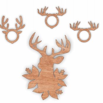 Intra απο ξύλο plywood 3mm-4mm πάχος - Ξύλινα δαχτυλίδια χαρτοπετσέτας τάρανδου Δίασταση 30x30 cm Intraeaxys-d1lvxezo - Image 1