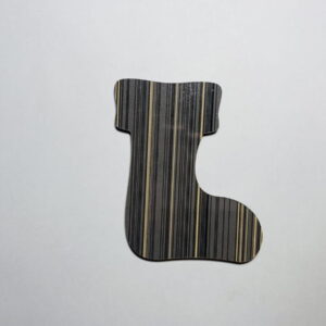 Intra απο ξύλο plywood 3mm-4mm πάχος - Χριστουγεννιάτικη Ξύλινη Κάλτσα Δίασταση 30x30 cm Intraeaxys-ro6yn437