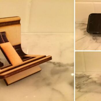 Intra απο ξύλο plywood 3mm-4mm πάχος - Φορητή βάση τηλεφώνου Δίασταση 30x30 cm Intraeaxys-078yp05o - Image 1