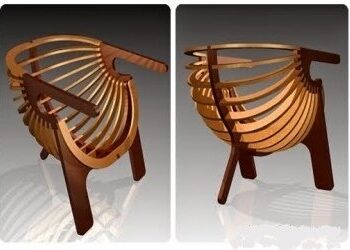 Intra απο ξύλο plywood 3mm-4mm πάχος - Αρχείο PDF σχεδίων CNC καρέκλας Shell Δίασταση 30x30 cm Intraeaxys-e1gd2x1l - Image 1