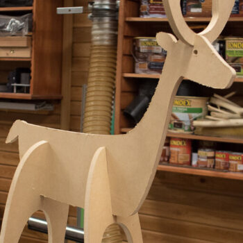 Intra απο ξύλο plywood 3mm-4mm πάχος - Σχέδια δρομολογητή χριστουγεννιάτικων ταράνδων Rudolph CNC Δίασταση 30x30 cm Intraeaxys-67wl9vw1 - Image 1