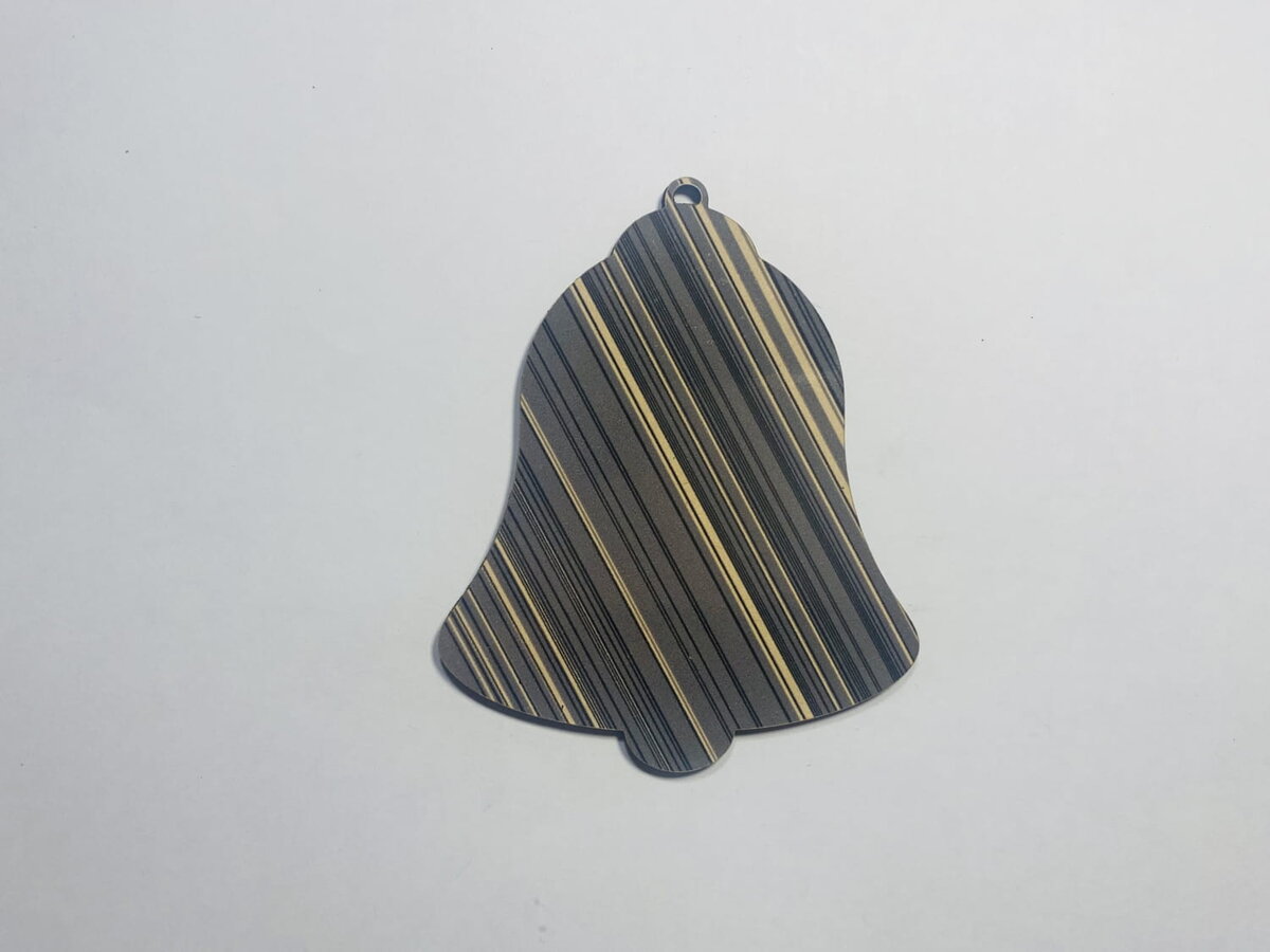 Intra απο ξύλο plywood 3mm-4mm πάχος - Σχήμα κοπής Ξύλινου Κουδουνιού Χριστουγέννων Δίασταση 30x30 cm Intraeaxys-078yz95o