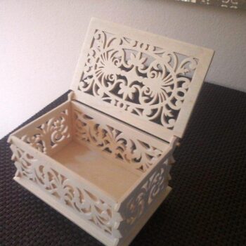 Intra απο ξύλο plywood 3mm-4mm πάχος - Κουτί με κύλιση καπακιού Πριόνισε το αρχείο PDF μοτίβου Δίασταση 30x30 cm Intraeaxys-eoxep41z - Image 1